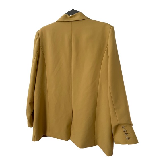 Dissh Rowan Boyfriend Blazer Jacket Notch Lapel SingleBreasted Tan/yellow Size10 - Picture 7 of 13